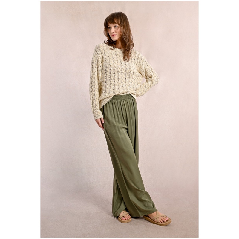 MOLLY BRACKEN High-waisted fluid pants